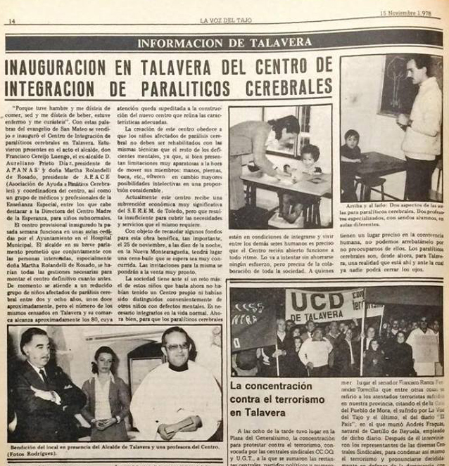 historia apace talavera asociación de ayuda a la parálisis cerebral de Talavera