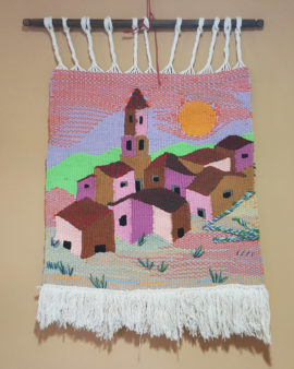 tienda tapices artesanales-tapiz pueblo hecho a mano-APACE Talavera